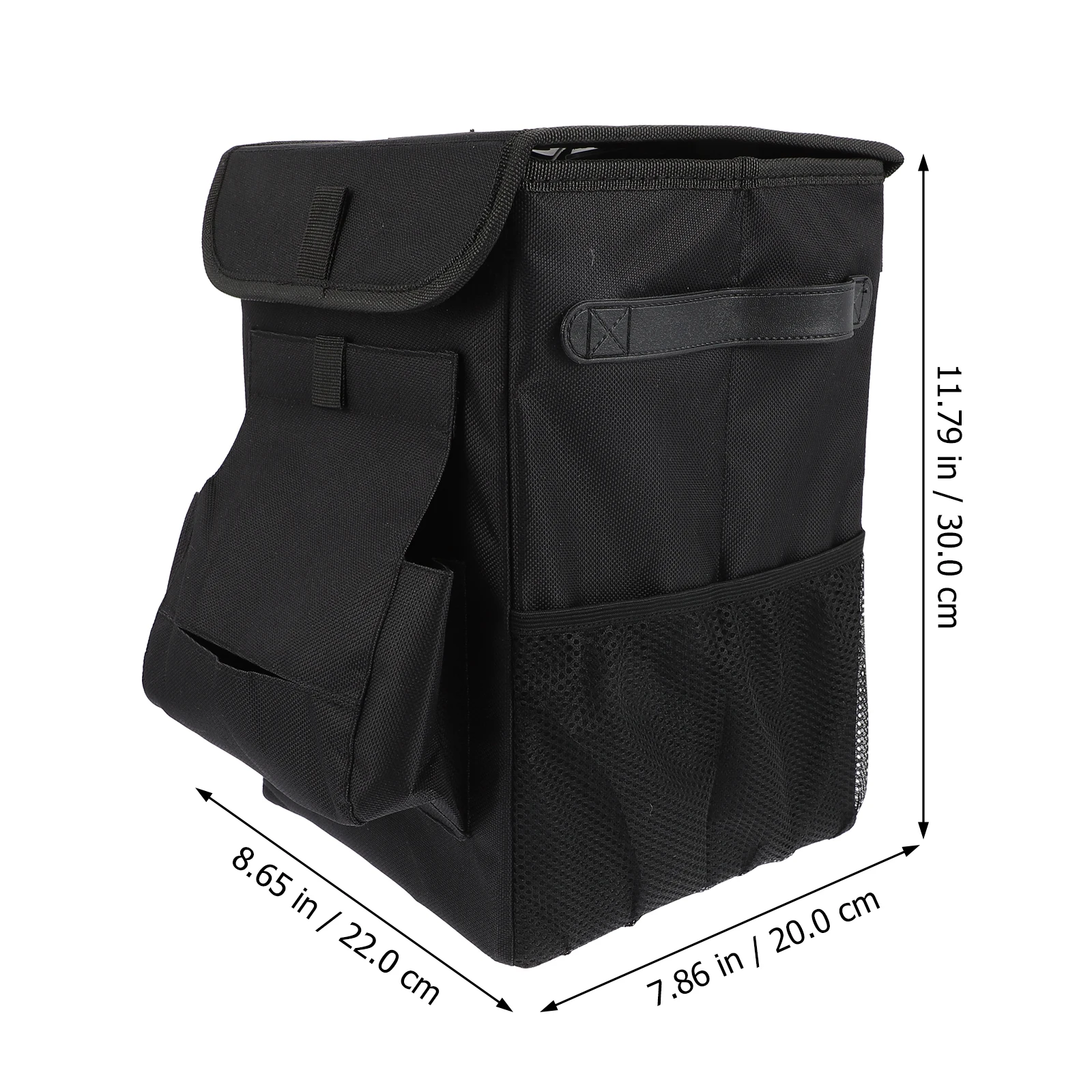 

Car Trash Can Oxford Fabric Foldable Design Mesh Pockets Tissues Storage Vehicle Waste Container Garbage Bag
