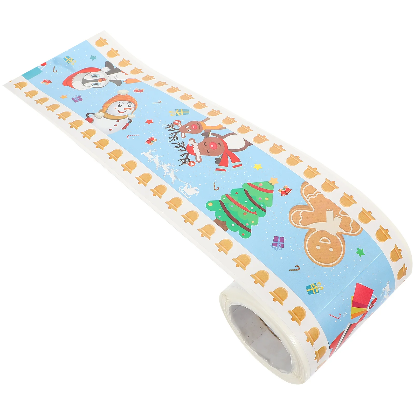 1 Roll Christmas Border Sticker for Classroom Wall Decoration Cartoon Bulletin Board Trim DIY Festive Supply Adorable