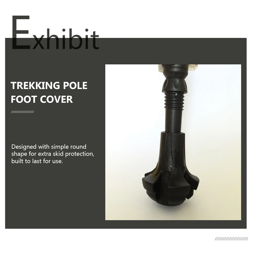 

4pcs Trekking Pole Foot Cover Durable Hiking Accessories Crutch Pad Climbing Tpr Sleeve Protect Snow Mud Camping Hiking Pole