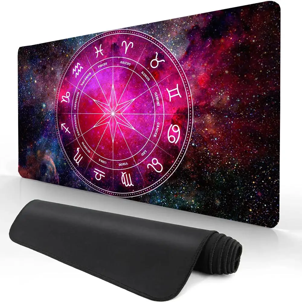 

12 Zodiac Signs Horoscope Mouse Home Pad Natural Rubber Desk Rug Keyboard Mat Desk Pad Player Mats for Csgo Laptop Computer Mouse Pad Laptop PC