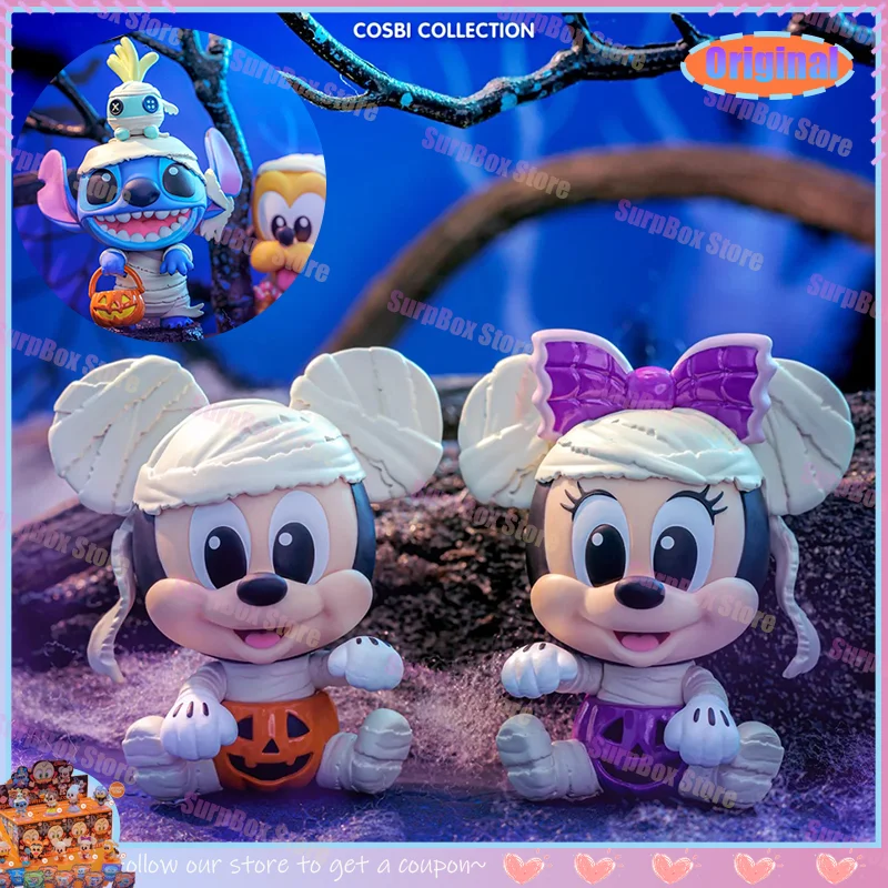 

Original HotToys New Pumpkin Party COSBI Blind Box Mini Figure Stitch Collectible Trendy Toy Display Piece Handmade Gift