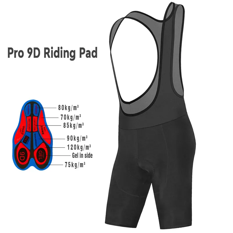 

Shockproof Cycling Bib Short, 9D Gel Pant, MTB Uniform, Breathable, Sport, Fitness, Bicycle, Tight Trouser, Outdoor, Black Pad