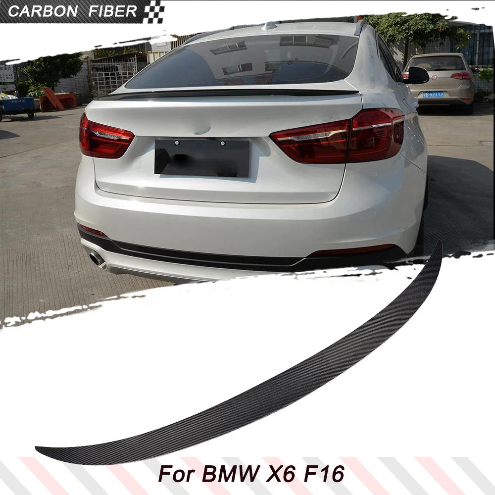 

Carbon Fiber Car Rear Trunk Racing Spoiler Lip Wing Boot Lip for BMW X6 F16 2015-2018 Car Rear Trunk Spoiler Boot Wing Body Kits