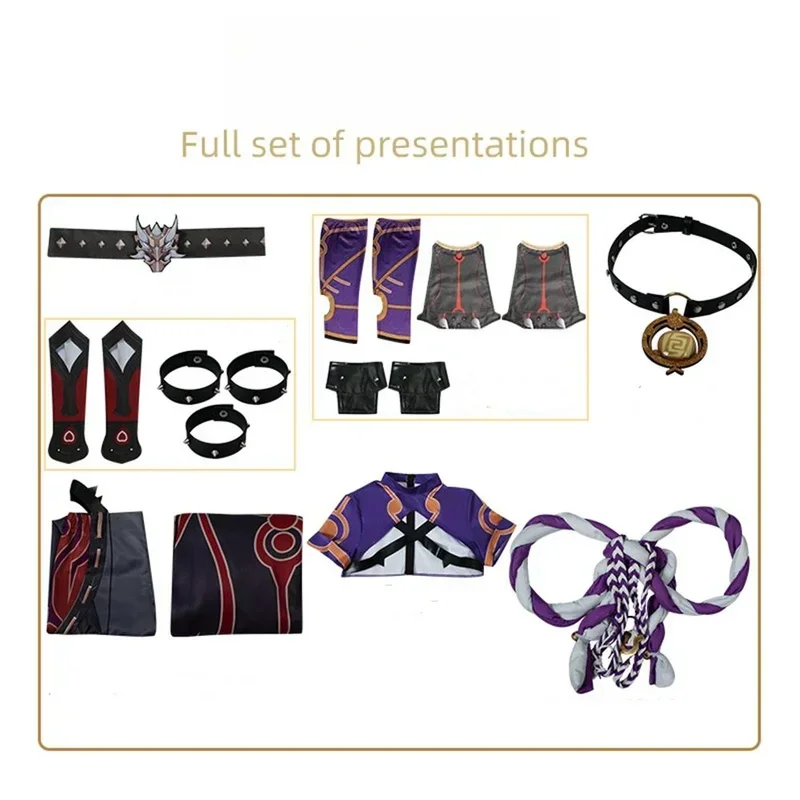 Arataki Itto Cosplay Costume Uniform Wig Anime Halloween Carnival Party Clothes MN3