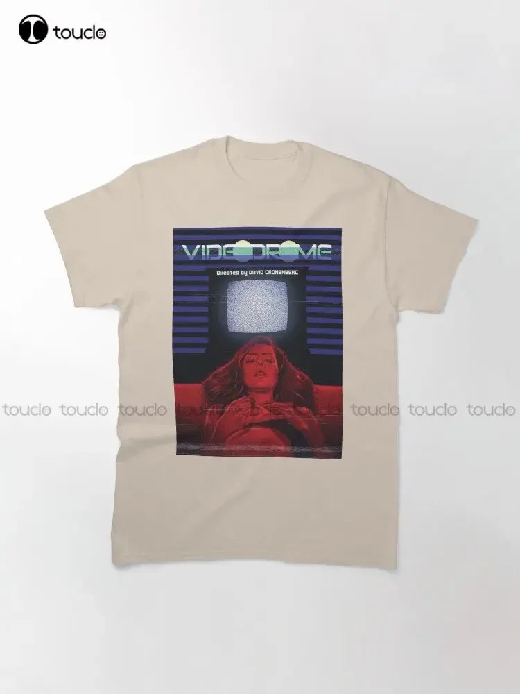 Videodrome Movie Poster Classic T-Shirt Mens T Shirts Funny Art Streetwear Cartoon Tee Digital Printing Tee Shirts Custom Gift