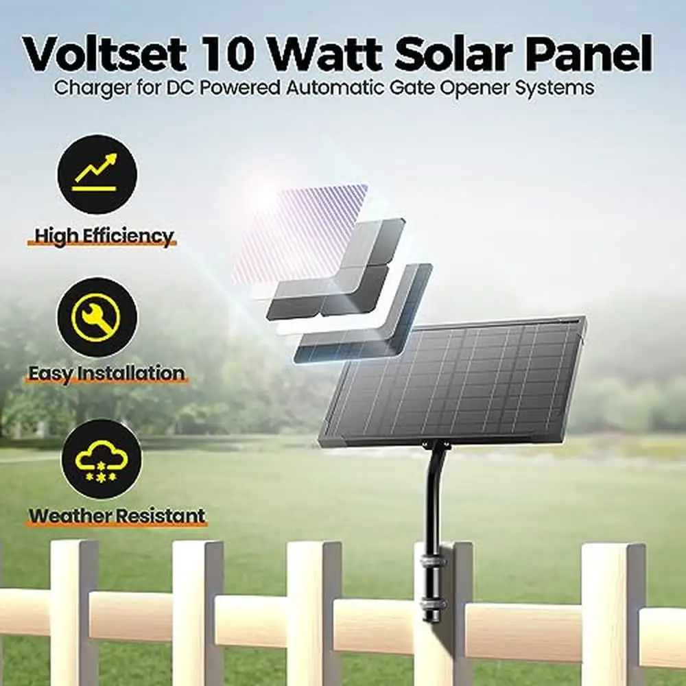 10W 12V Solar Battery Charger with Built-in MPPT Controller Waterproof Panel & Adjustable Mount Ideal Trickle Charging Includes