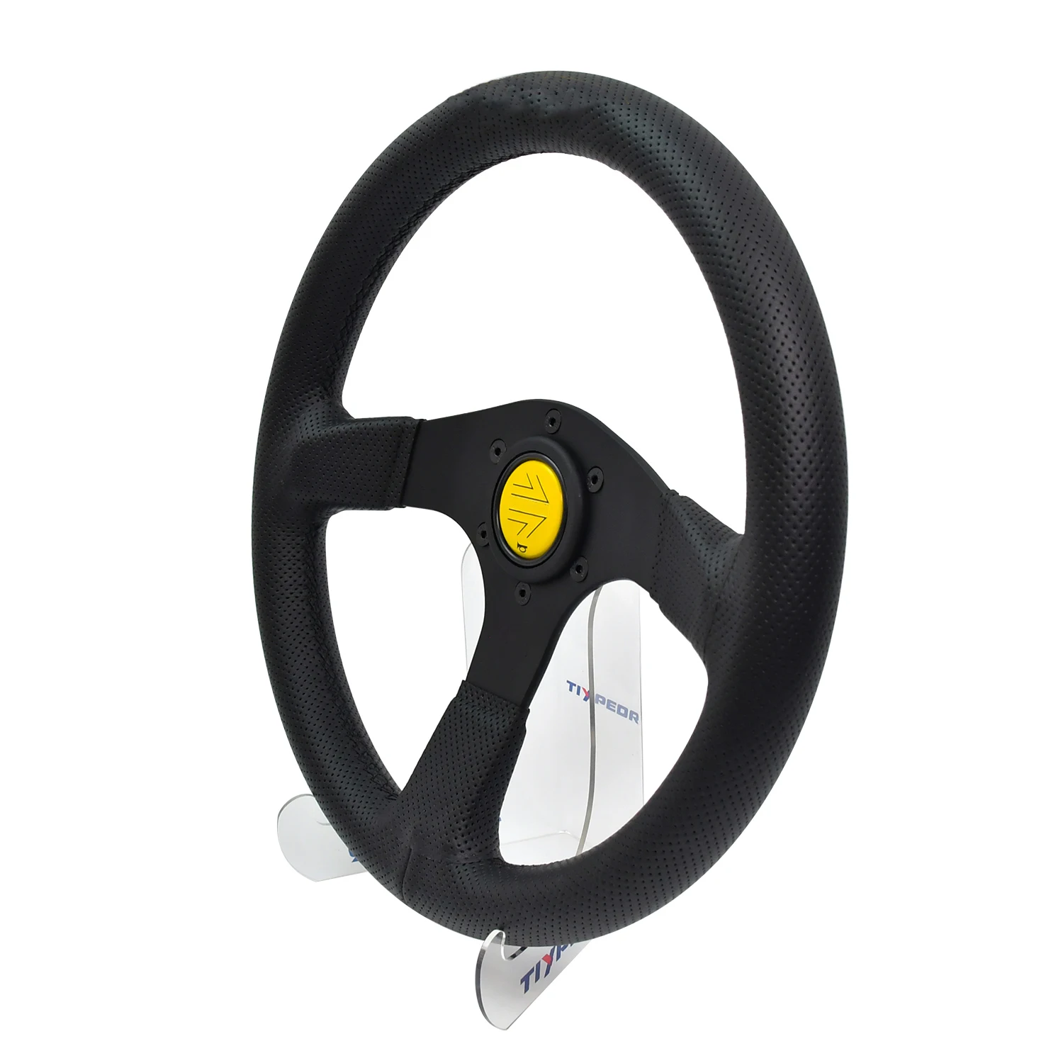 330MM Universal  Microfiber Perforated  Leather Steering Wheel  Anodized Spoke PCD 40mm Sport Steering Wheel