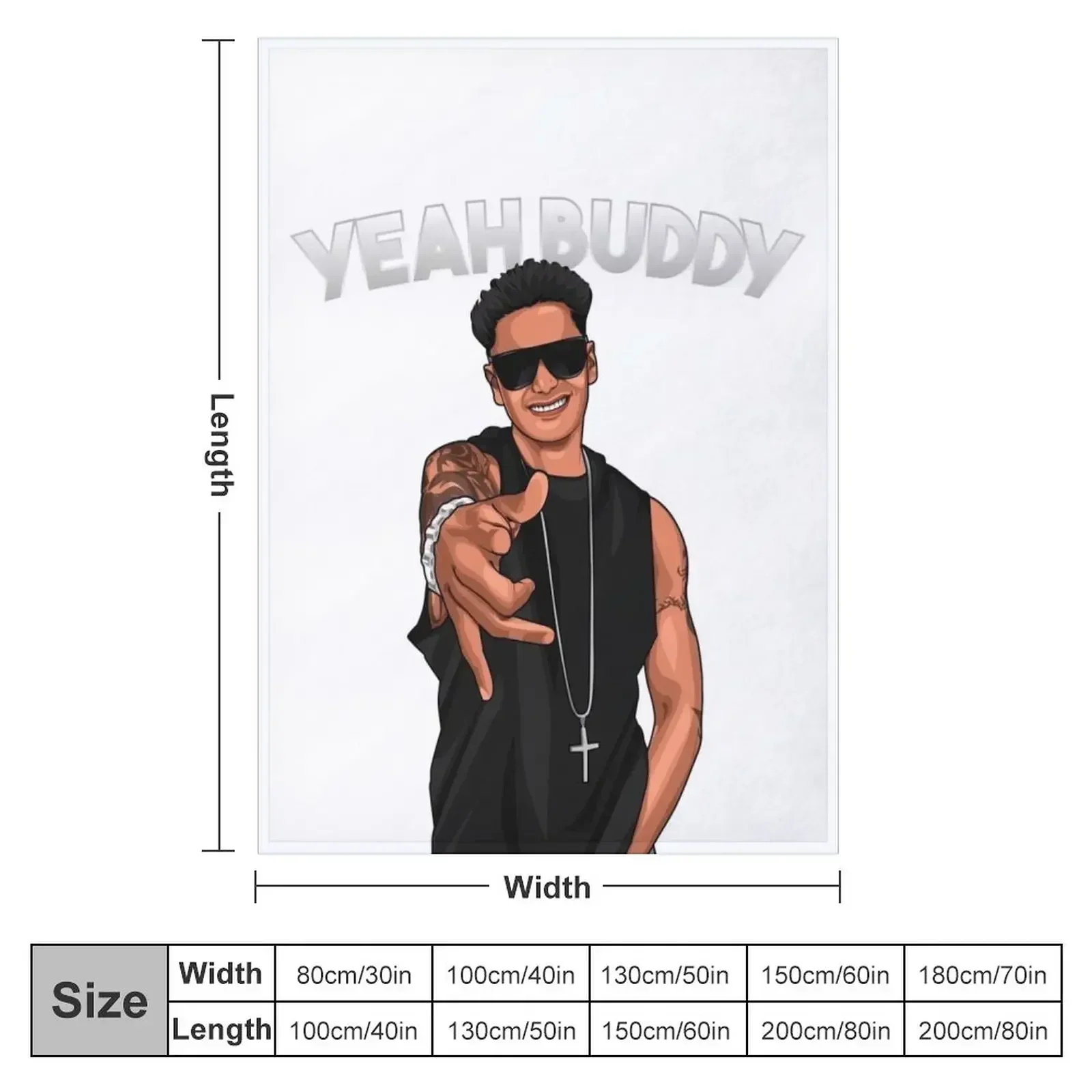 Yeah Buddy DJ Pauly D Jersey Shore Throw Blanket Summer Beddings Giant Sofa Personalized Gift Sofa Blankets