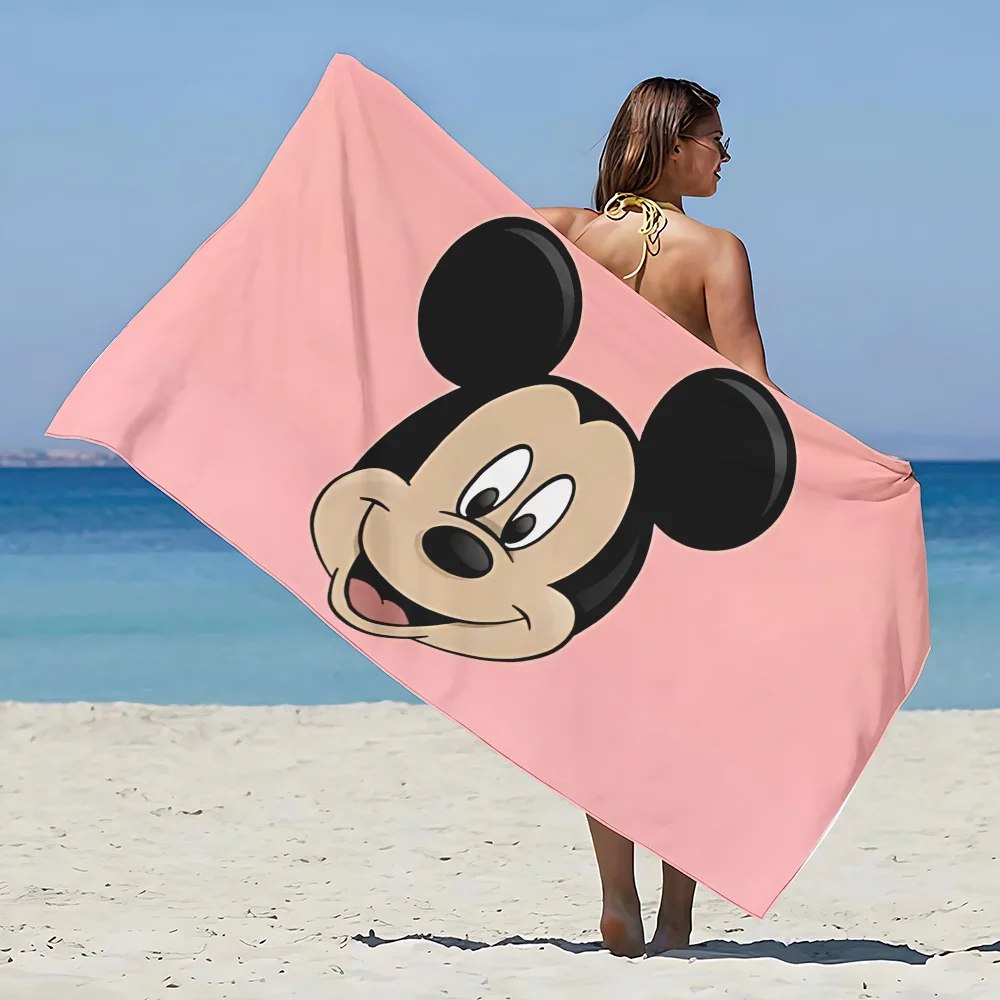 Disney Mickey Mouse Anime Graffiti Beach Towel Microfiber Sand Free Quick Dry Soft Sandproof Pool Towels Gift for Women Travel