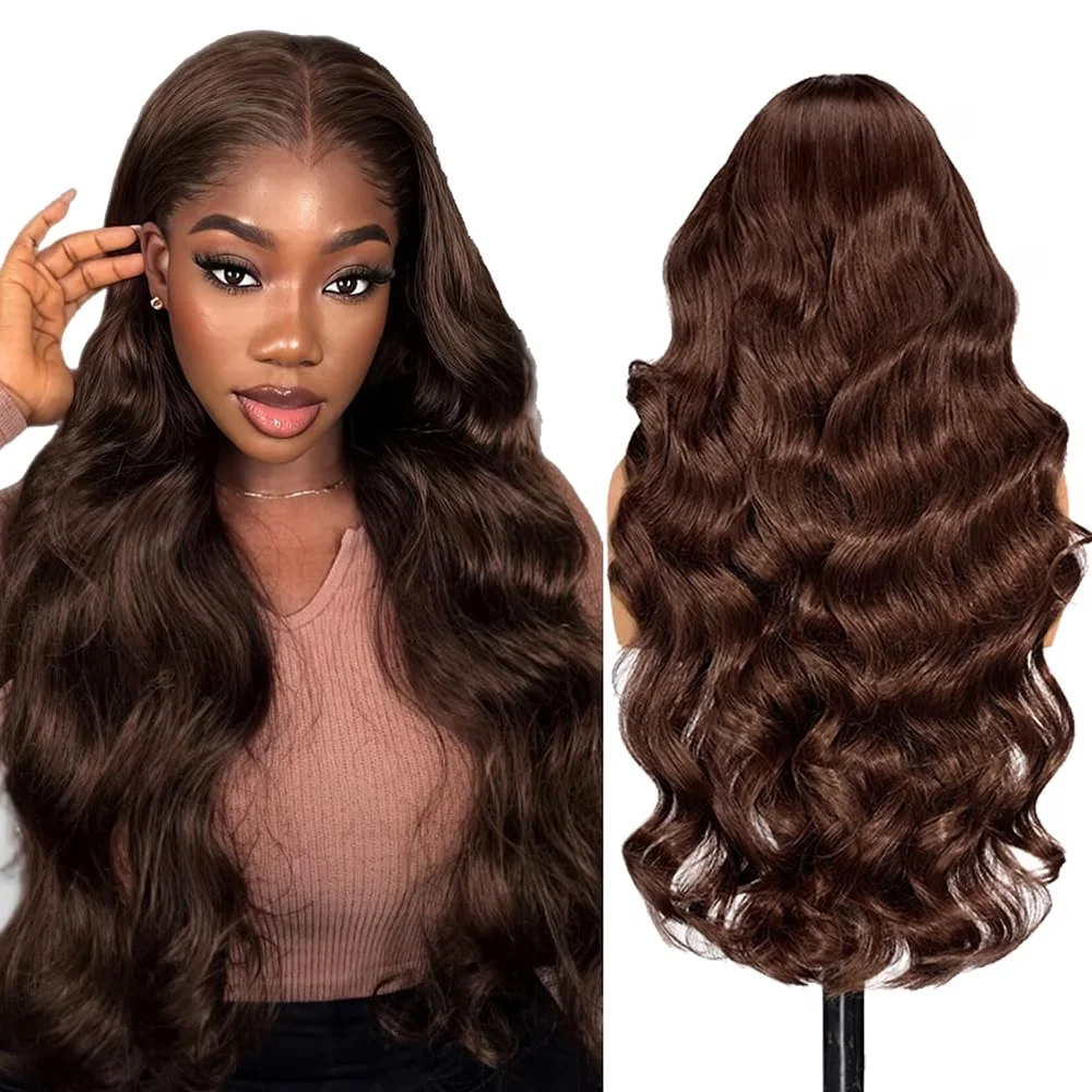 Lace Front Wigs - 46-calowa peruka z naturalnych włosów brazylijskich,