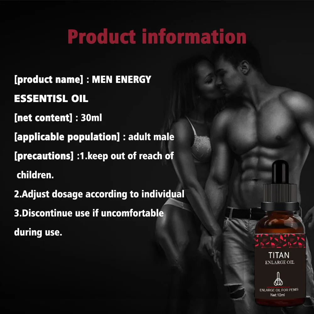 Male Penis Enlargement Essential Oil Big Dick Massage Thickening Growth Gel Delay Liquid Cock Erection Enhance Sexy Body Care