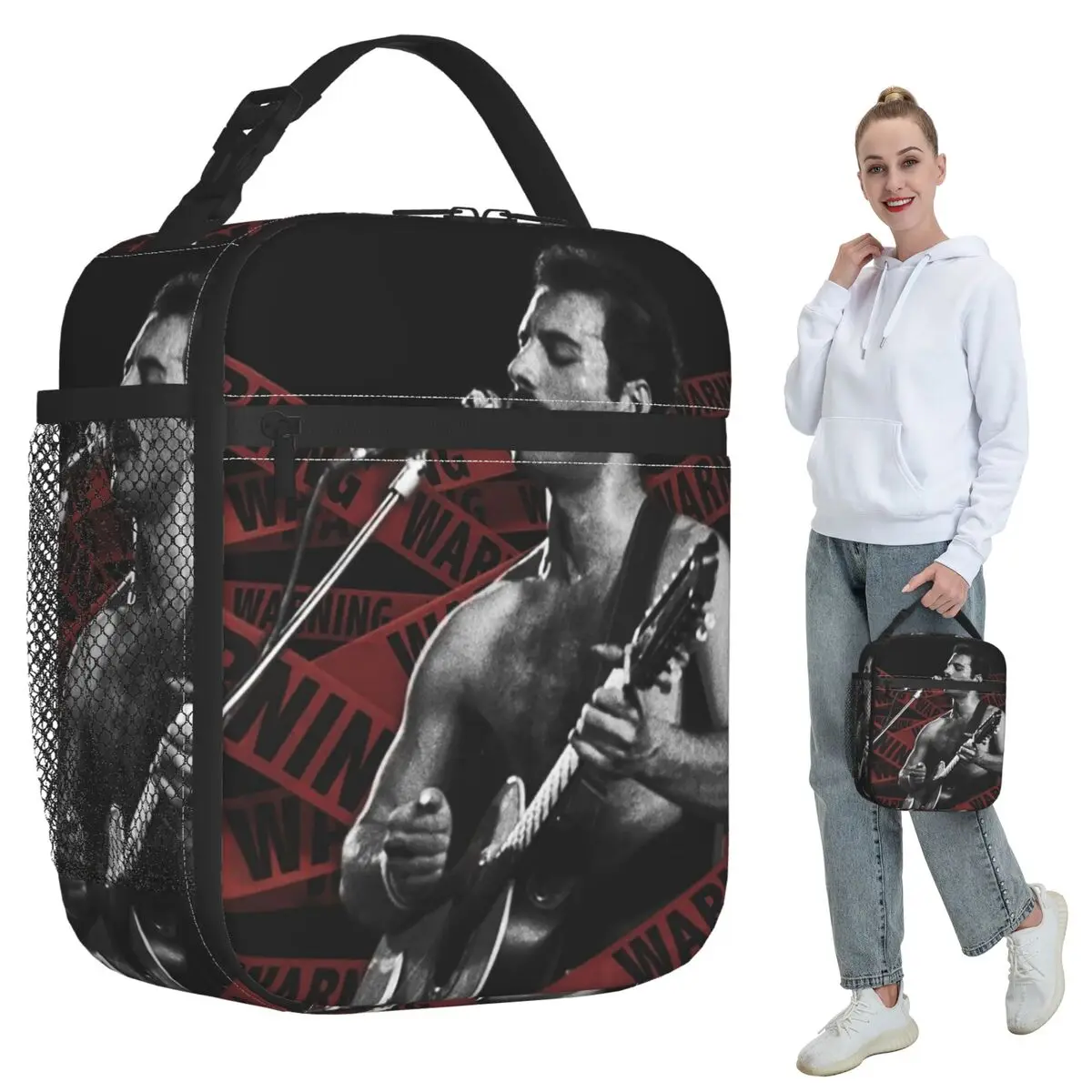 

Freddie Mercury Insulated Lunch Bag for Kids School Cooler Thermal Food Box Tote Portable Lunch Boxes Container