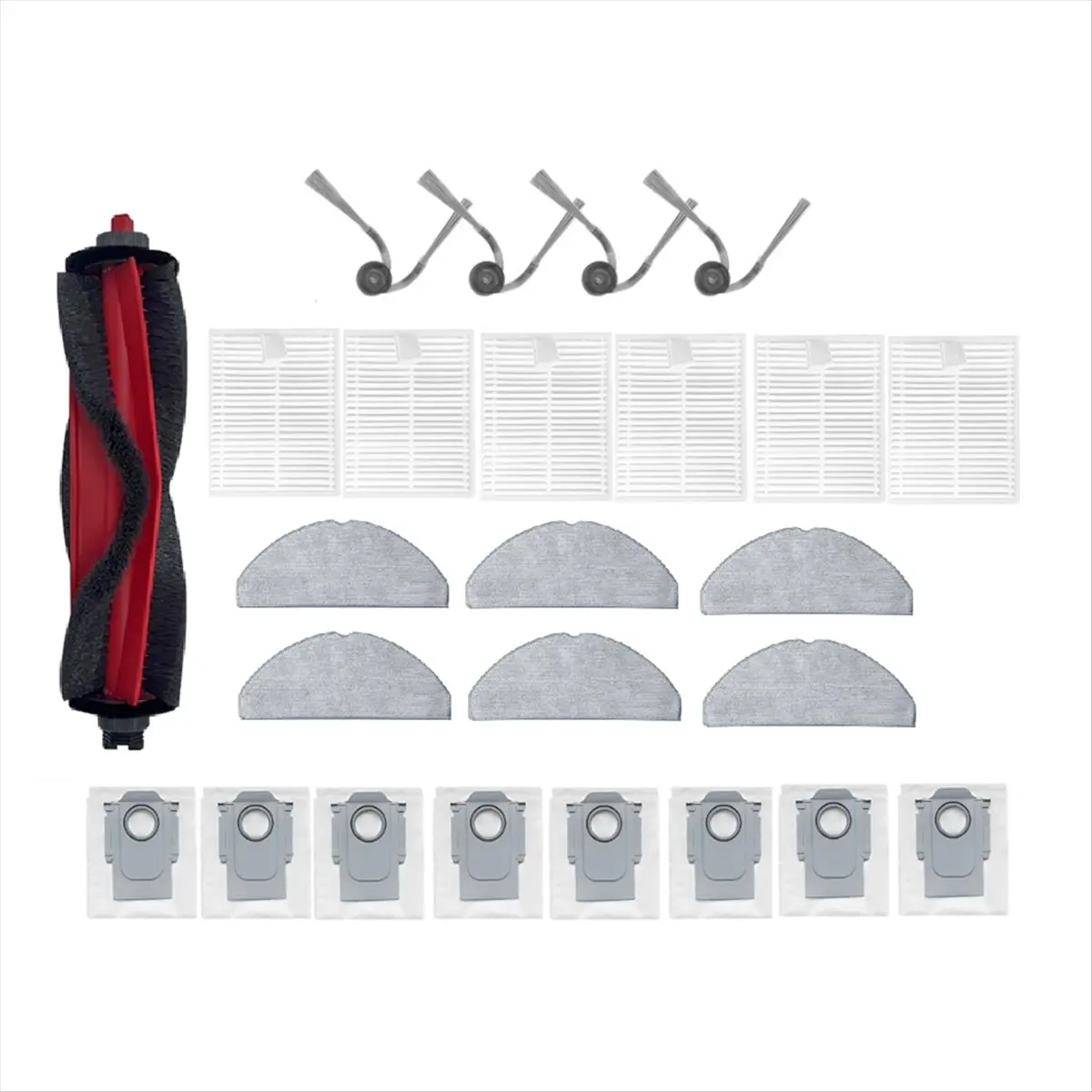 A1048U Aug. 25 Pcs for Q7 TF/Q7 TF+ Sweeper Robot Accessories Roller Side Brush HEPA Filter Mop Pad Dust Bag