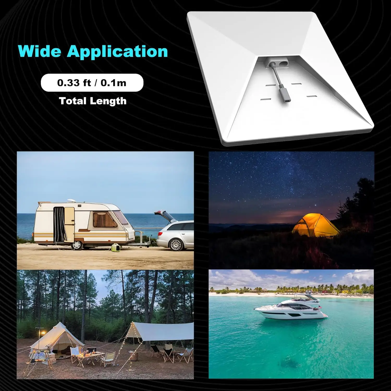 USB-C メス - DC オス ショート電源ケーブル アダプター Starlink Mini 用 20V/100W Type-C PD 電源プラグアンドプレイと互換性あり