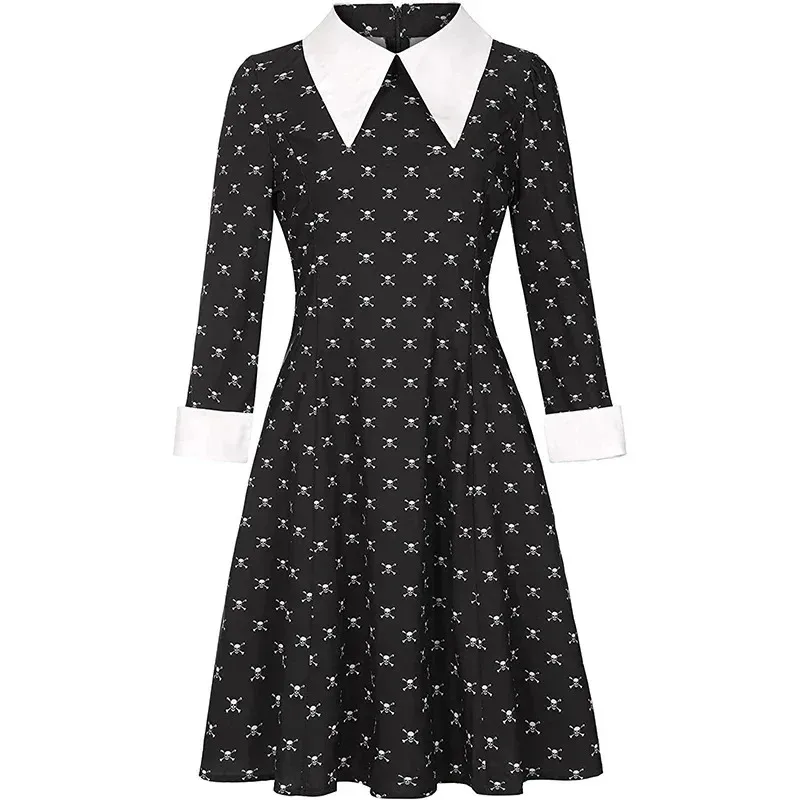 

♥ New 2025 Thing Hand Girls Wednesday Addams Nevermore Academy Black School Uniform Adult Purim Costume B ★ Bear House