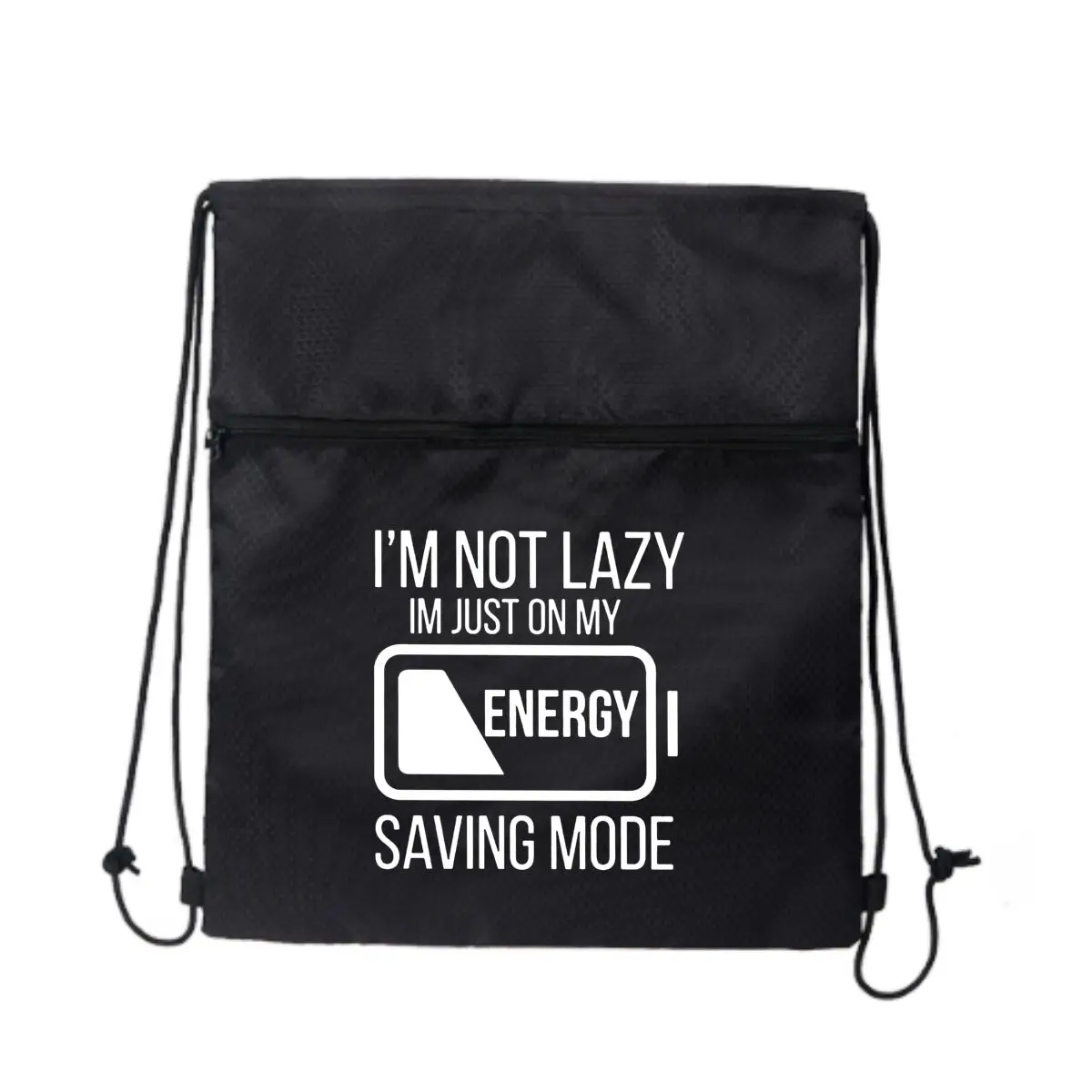 

Я не ленивый, я просто на моем энергосберегающий режим, дизайн Essential, уличный рюкзак на молнии на шнурке, для любителей активного отдыха