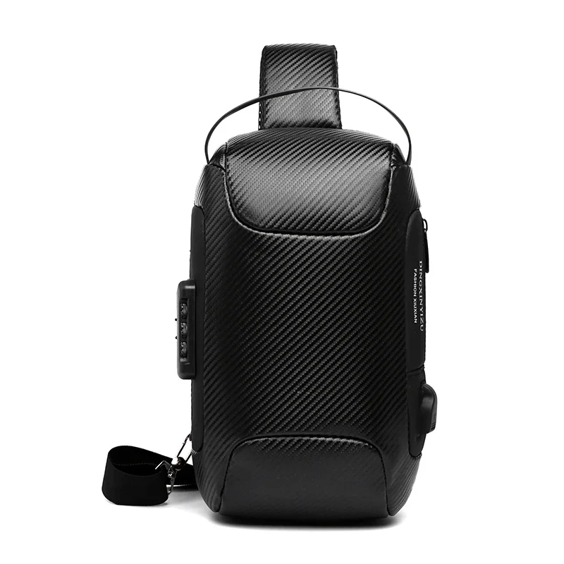 

Man Chest Bag One Shoulder Multi-function Messenger Bag Password Lock Sports Bike Pack Waterproof USB Charging Port Anti-theft