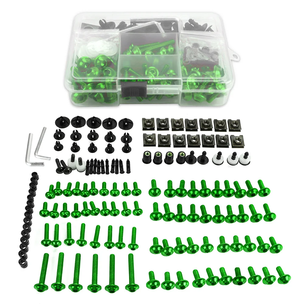 Universal FOR KAWASAKI ninja 250R EX250 2008 2009 2010 2011 2012 2013 Full Fairing Bolt Kits Screws NINJA650R Car Accessories