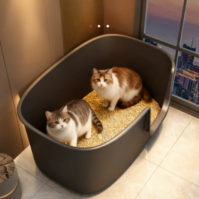 Luxury Accessories Litter Box Jewelry Entrance Sandbox Hiding Litter Box Defecation Automatische Kattenbak Household Products