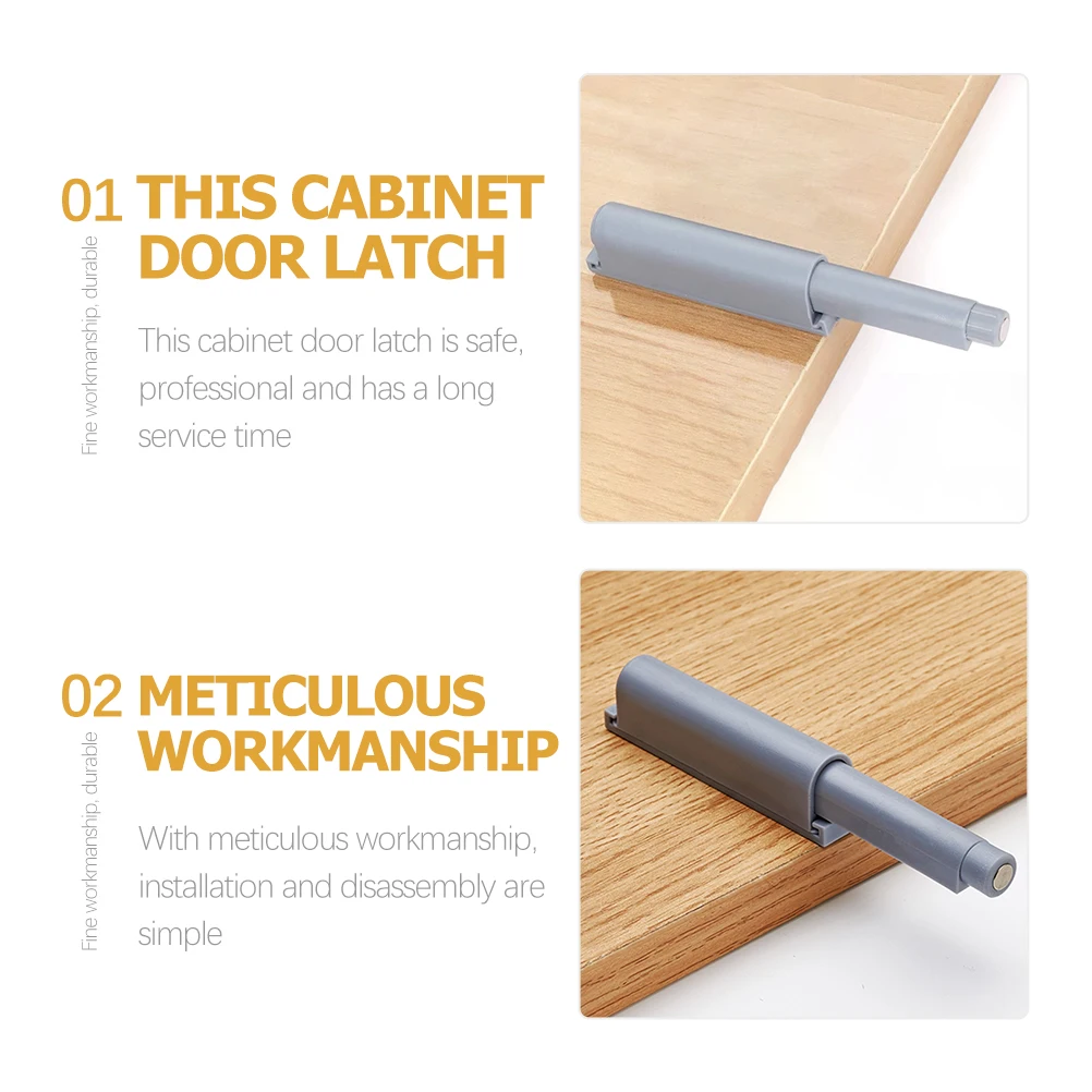 

3 Pcs Cabinet Door Latch ABS Material Adjustable Magnetic Head Firm Base Safe Usage Wardrobe Drawer Buffer Latch Soft Close