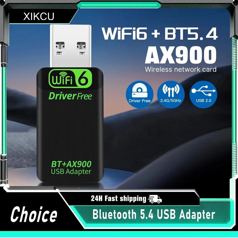 

AX900 WiFi6 USB-адаптер Bluetooth 5.4 двухдиапазонный 2,4G и 5 ГГц ключ 2в1 USB беспроводной сетевой Wlan-приемник DRIVER FREE Win10