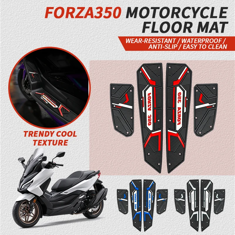 Thickened non-slip foot mats, upgrade your footrests without damage, suitable for Forza 350 2020-2026 motorcycle foot pedals