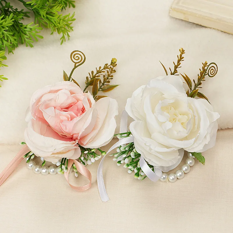 1pcs, Festival, Wedding Bridesmaid Sister Group Wrist Flower, Fresh and Beautiful Activities Dance Celebration Hand Supplies