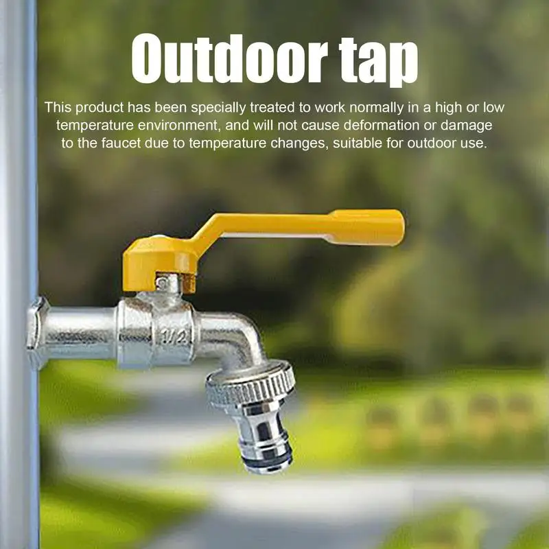 Outdoor Antifreeze Faucet Retro Brass Water Hose Tap All Copper Frost Proof Brass Ball Valves Water Tap Splitter For Balcony