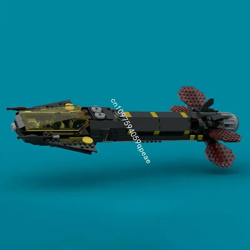 

New 663Pcs Popular Space Technology Black Series Moc Invader Model Custom Puzzle Diy Creative Ideas Kid Toy Birthday Gifts 6894