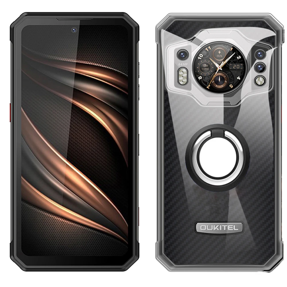 Pokrowiec na Oukitel WP21 Ultra uchwyt pierścieniowy odporny na wstrząsy miękkie etui TPU pokrowiec na Oukitel WP21 Couqe Funda