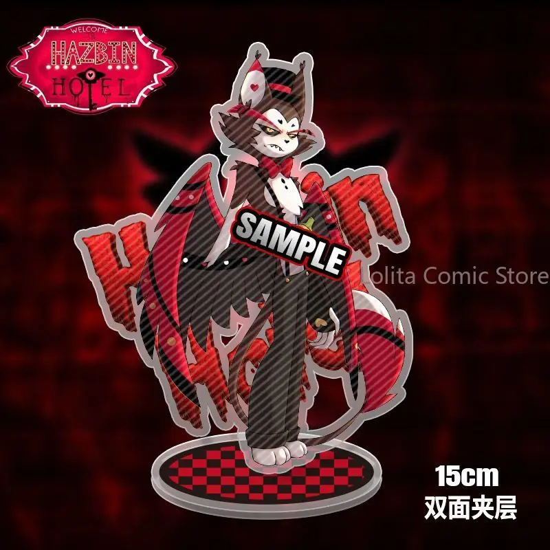 Anime Hazbin Hotel Husk Pentious Acrylic Standee Cute Ornament Acrylic Block Desk Display stand Cosplay photo Props fan gift - view 3