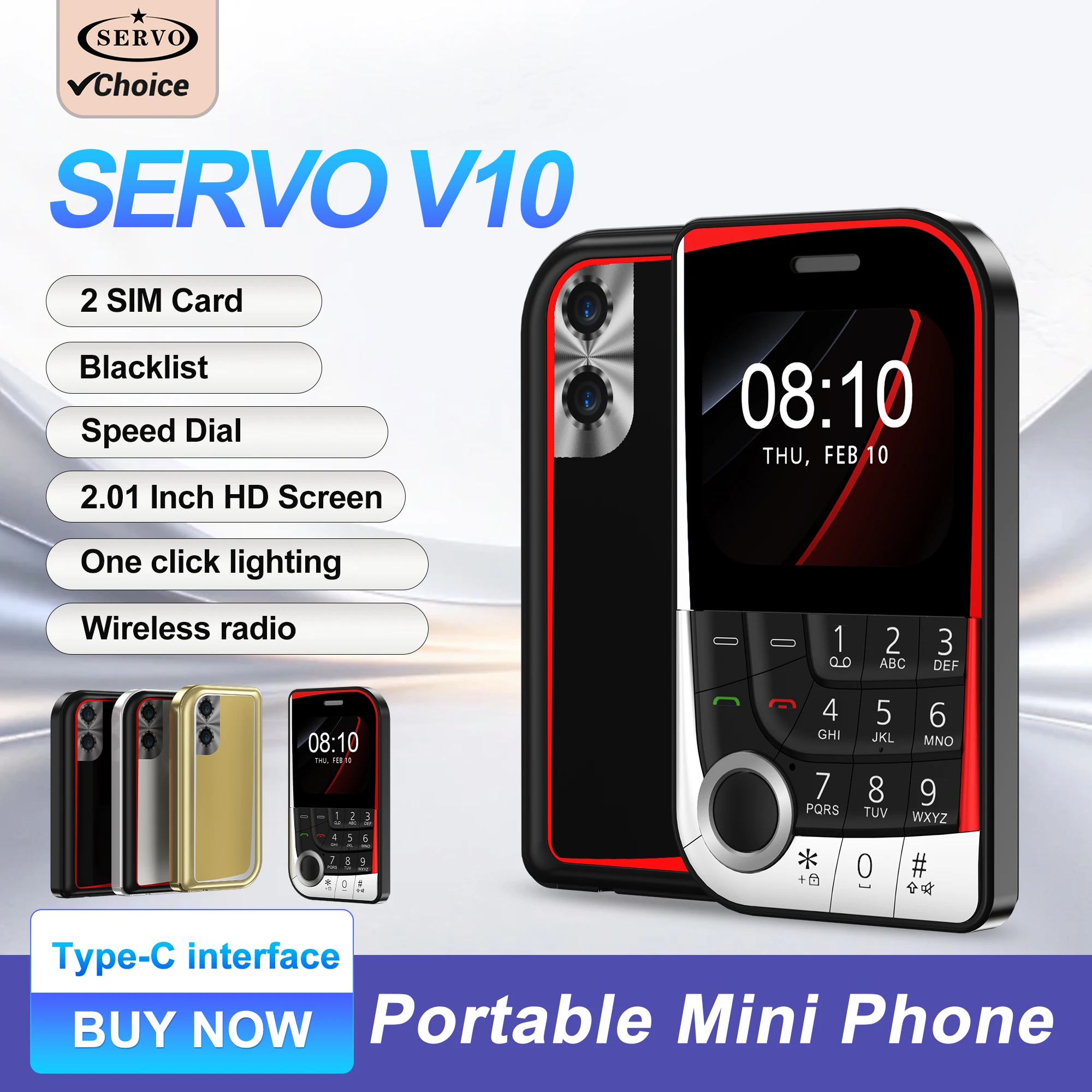SERVO V10 Mini Pocket Backup Phone 2.01