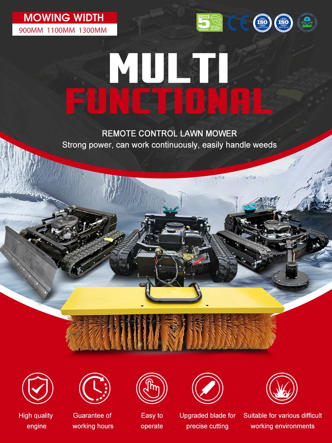 

Smart Choice Lawn Mower with Snow Removal Kit Ideal for Handling Both Thick Grass and Heavy Snow for Sale