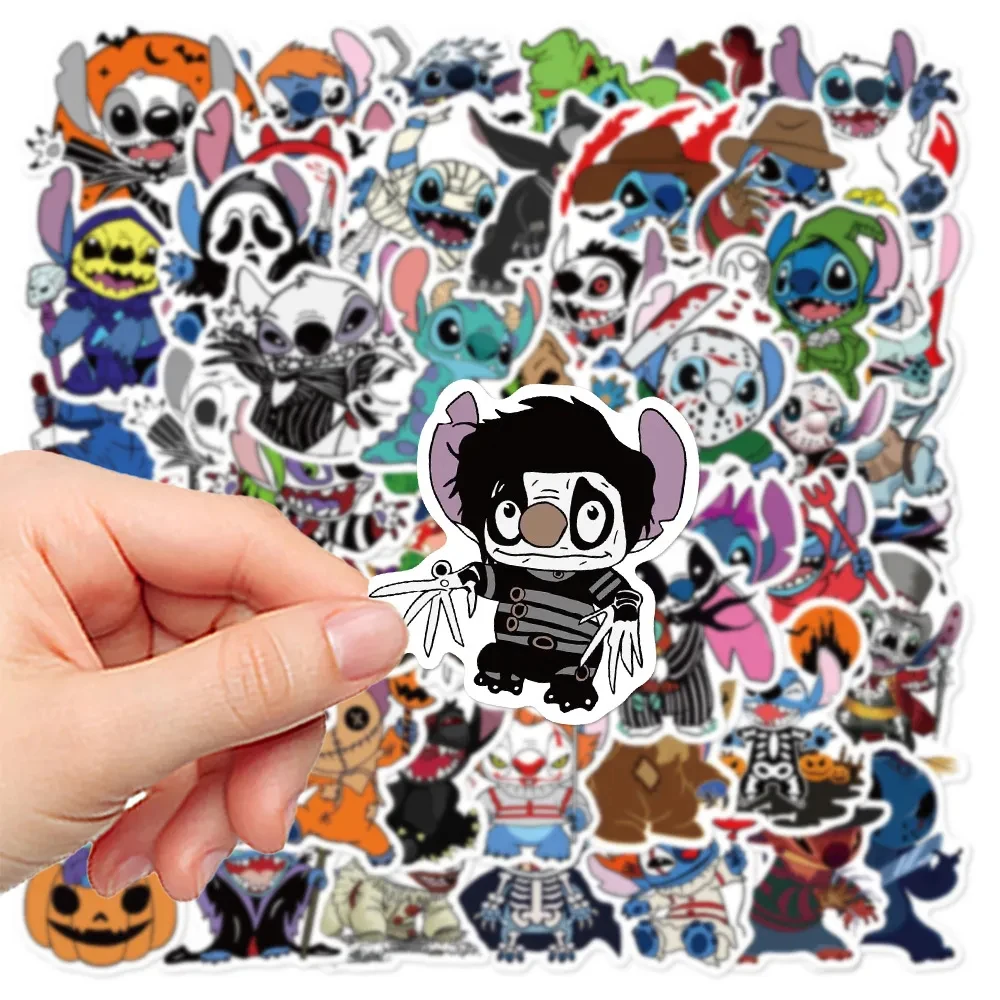 10/30/50pcs Disney Cartoon Horror Lilo & Stitch Stickers for Kids Fuuny Anime Decal Waterproof Graffiti Laptop Bike Cool Sticker