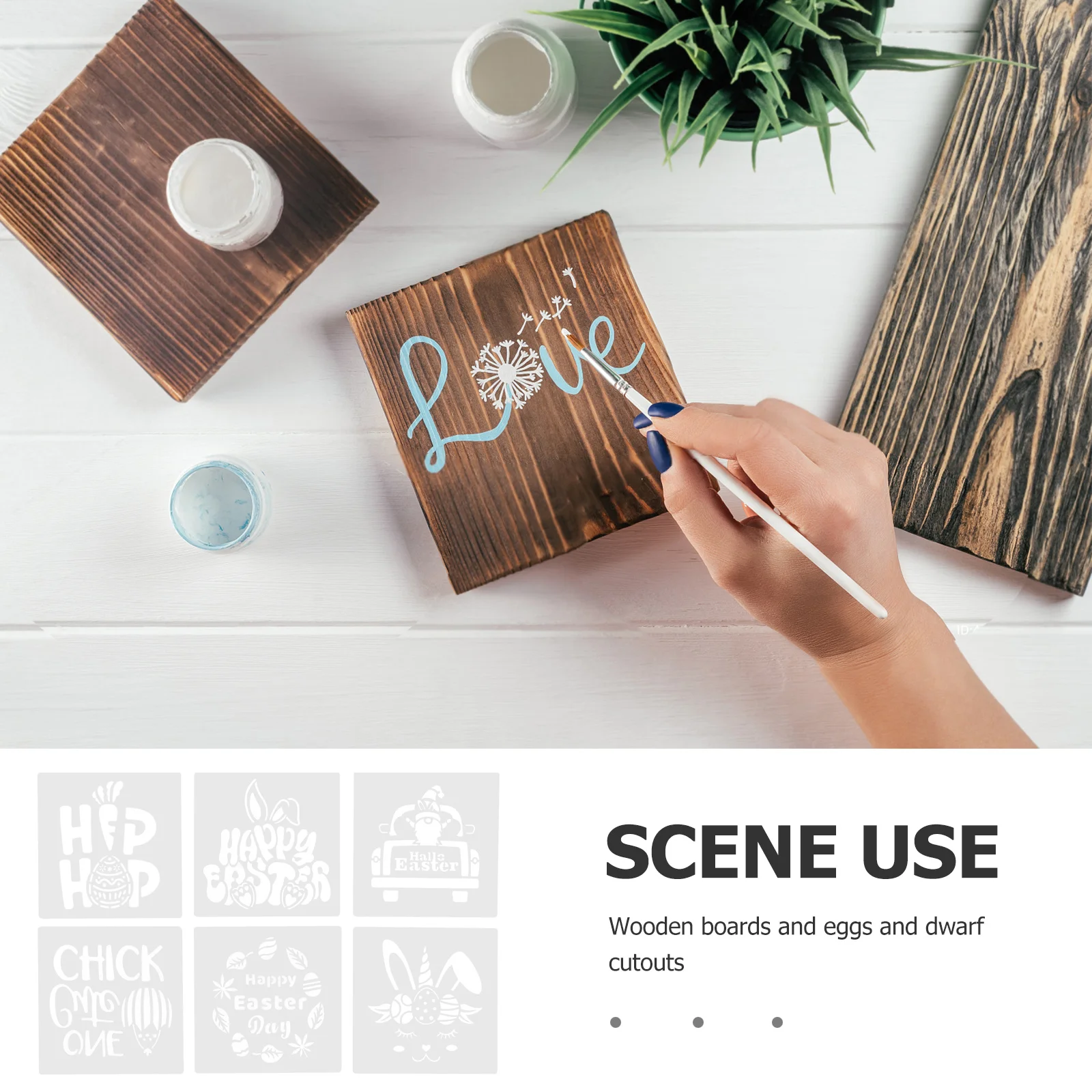 

Reusable Easter Painting Template Durable Plastic Stencils For Diy Wall Art Graffiti Spray Window Printing Crafts Art