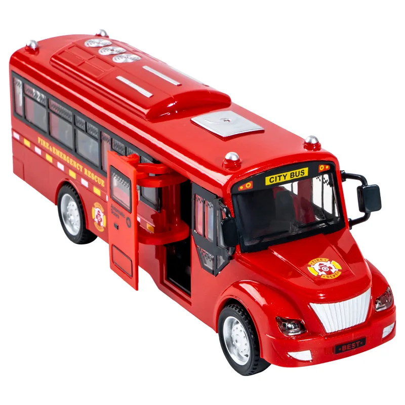1:30 Inerzia Scorrevole Campus Bus Modello di Auto Simulazione Creativa Suono E Musica Leggera Giocattolo Educativo Divertimento Regalo Di Compleanno Per Bambini