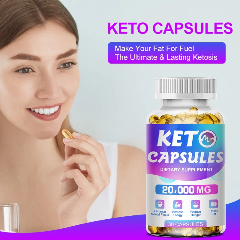 Pure Ketone Oil Capsules Keto Supplements Set for Health Ketogenic Diet Weight Loss Burn Fat Flat Belly for Men and Women