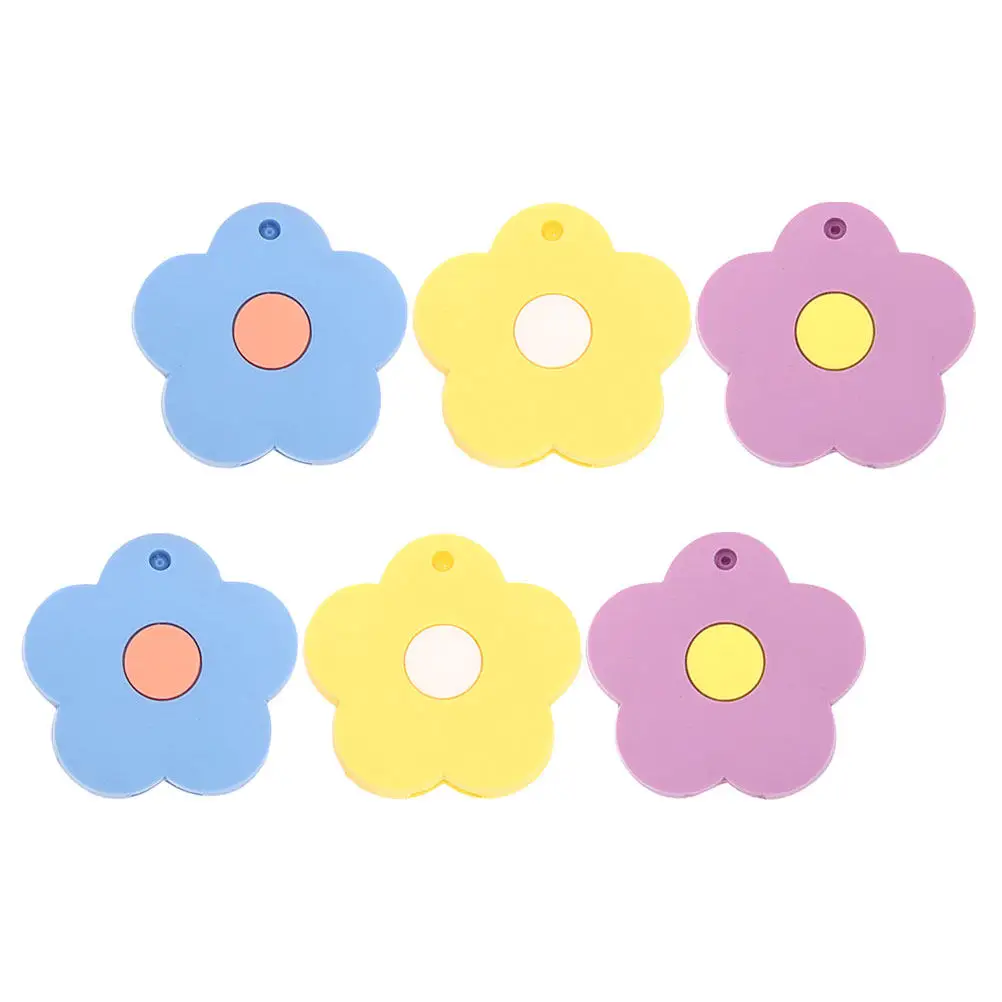 6 Pcs Key Cap Cover Covers Caps Cute Flowers Silicon Sleeve Small Protector for Keys