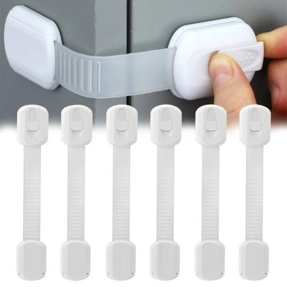 

6Pcs/Lot Child Lock Protection of Children Baby Drawer Anti-opening Cabinet Door Refrigerator Anti-pinch Safety Lock Buckle