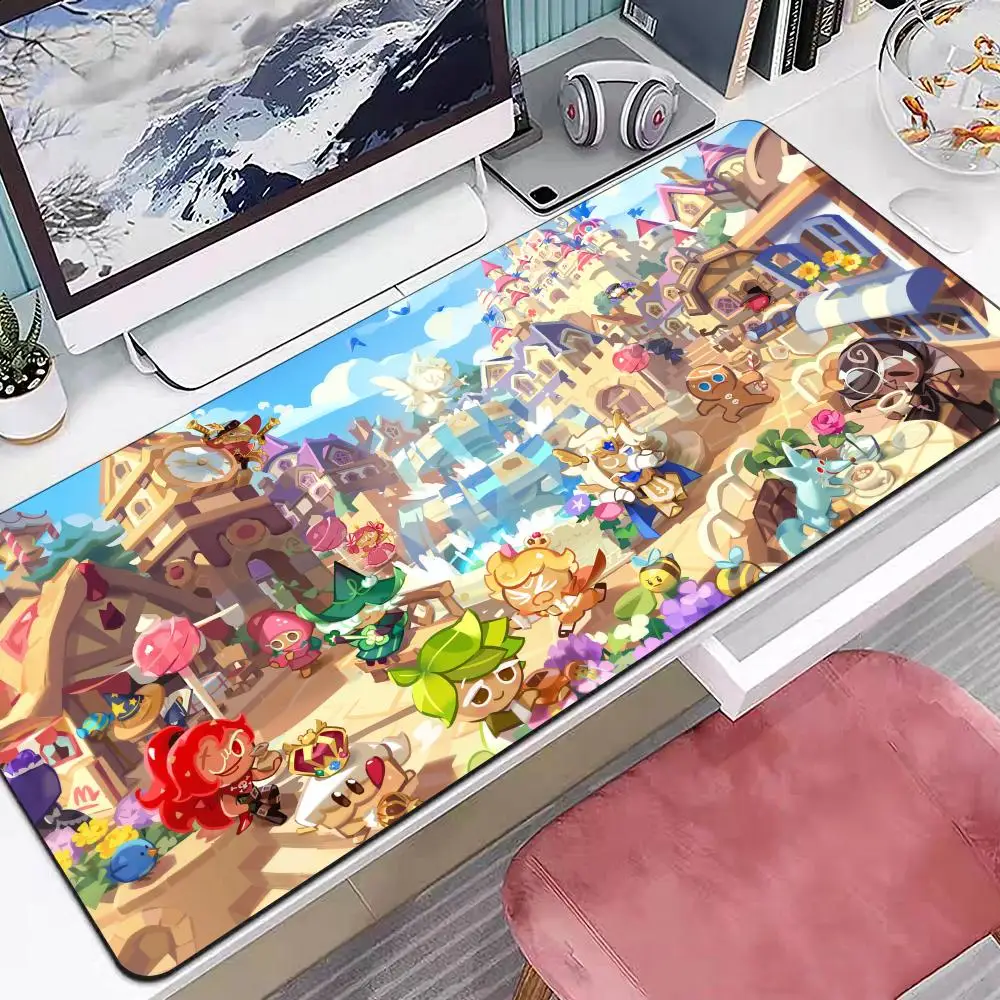 

Игровой коврик для мыши Cookie-Run Kingdom, несколько размеров, большой квадратный коврик для компьютерного офиса, игрового стола, резиновые противоскользящие коврики для мыши
