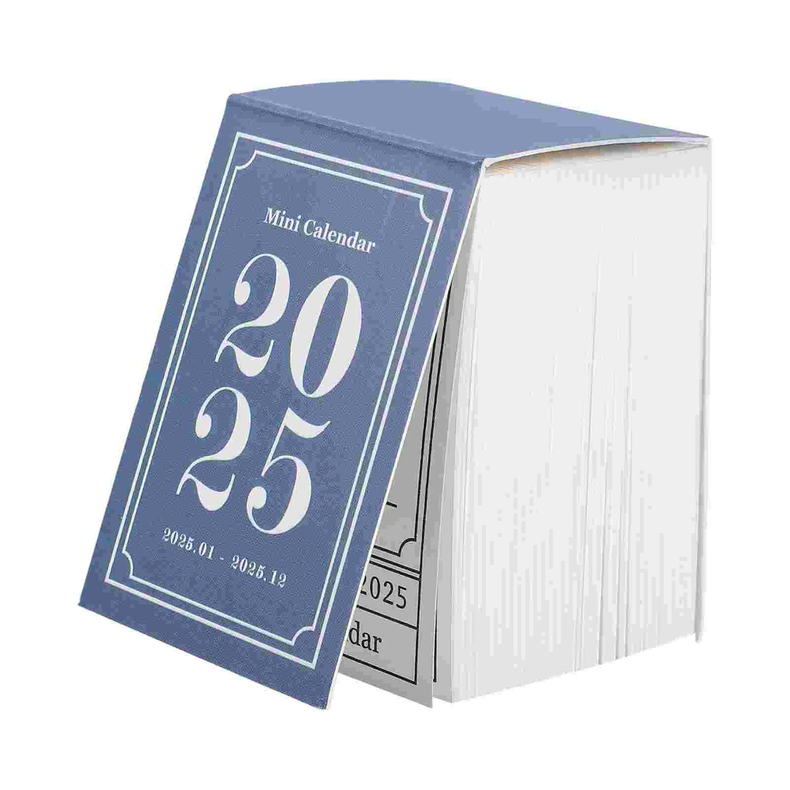 1 Book Mini Retro Calendar Miniature Tearable Calendar Standing Calendar 2025 Tabletop Calendar