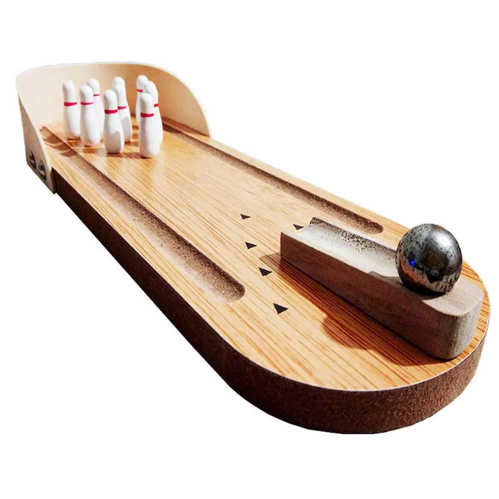 Wooden Toys 30*11*5.2cm Parent-child Interaction Hand Eye Coordination Not Easily Deformed Gentle Colors Bowling Game Toy Wood