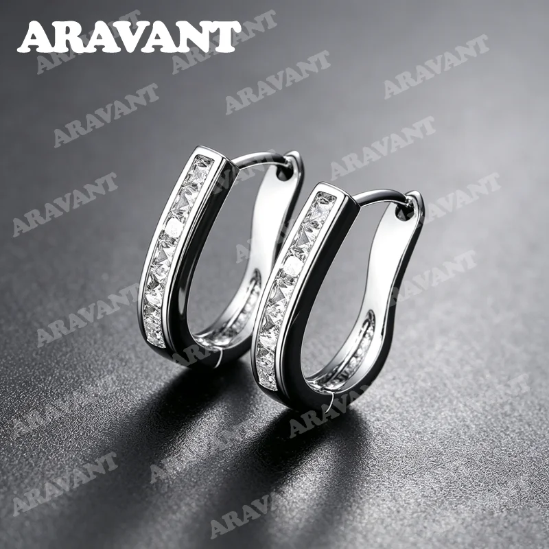 ARAVANT 925 Silver 20mm Hoop Earring For Women Fashion Jewelry