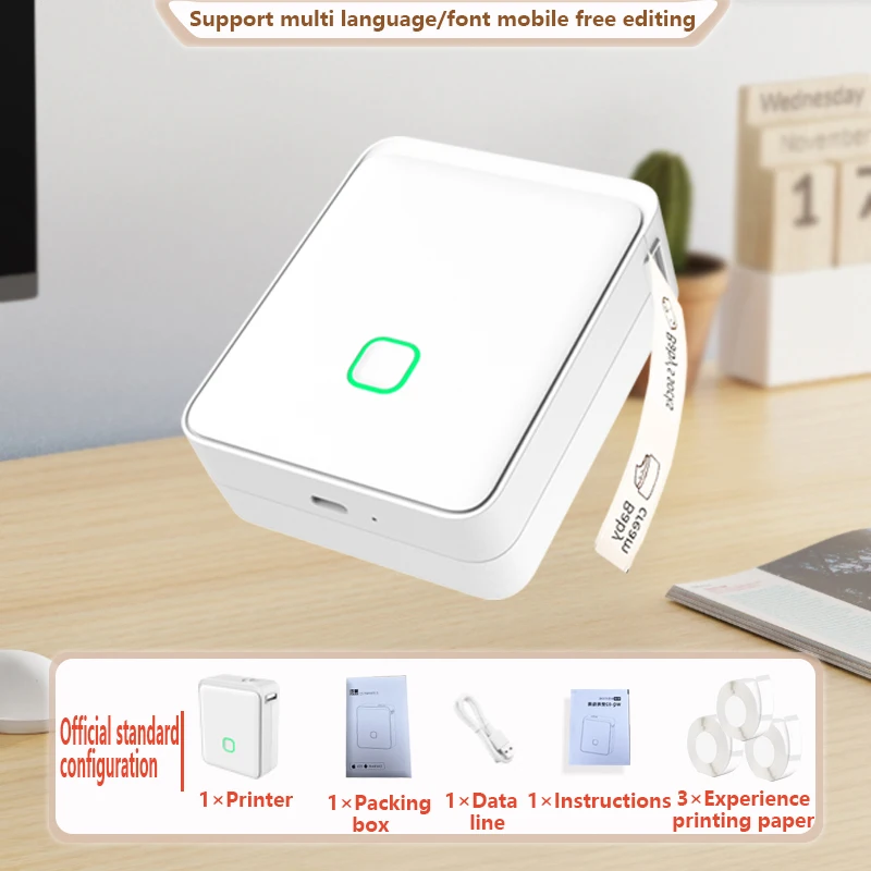 Continuous Thermal Label Paper Compatible For Phomemo D30 D35 Q30 Label Maker  Waterproof Scratch-Resistant Self-Adhesive Paper