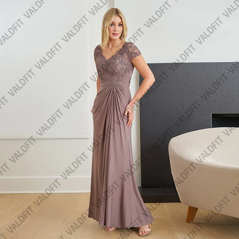 

Customized Long Dusty Pink Sheath Mother of the Bride Dresses 2025 Wedding Guest Dress Robes Invitee Mariage