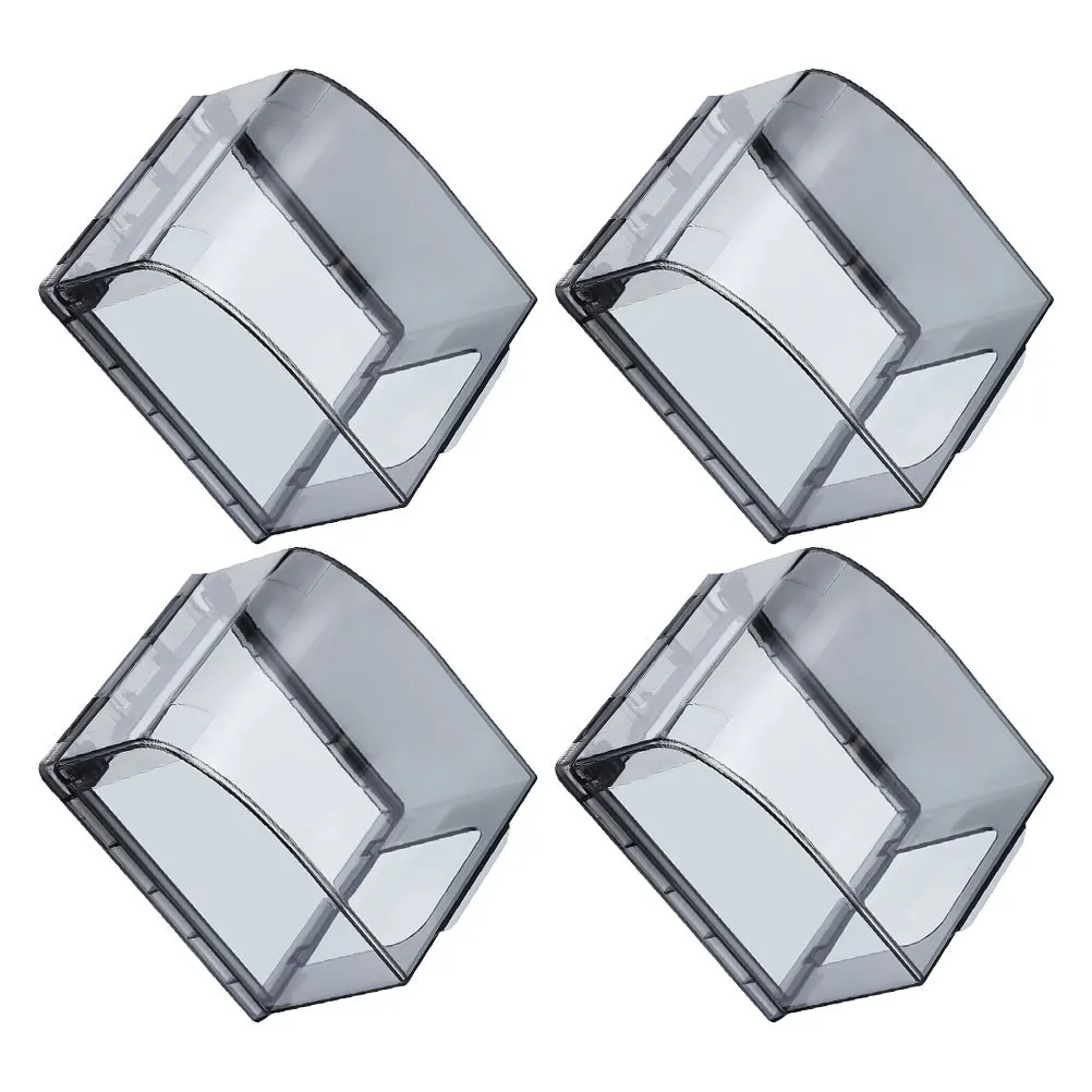

4Pcs Clear Plastic Electrical Weatherproof Protector Waterproof Wall Switch Socket Cover for Outdoor Indoor Use