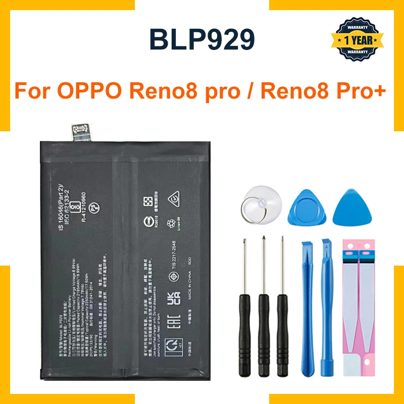 New Battery 2250mAh BLP929 Battery For Reno8 pro / Reno8 Pro+ Mobile Phone Batteries