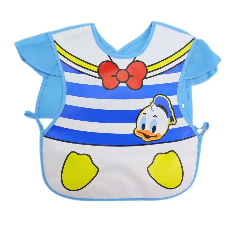 Cute Baby Adjustable Bibs EVA Waterproof Sleeveless Lunch Feeding Bibs Baby Cartoon Feeding Cloth Children Baby Apron Disney