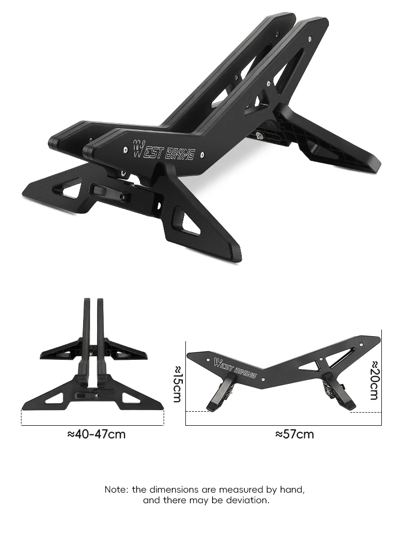 WEST BIKING Verstellbarer Fahrradständer 30-80mm MTB Rennrad Bodenständer Innen-Garagenlagerung Halterung Fahrradzubehör – Detail 3