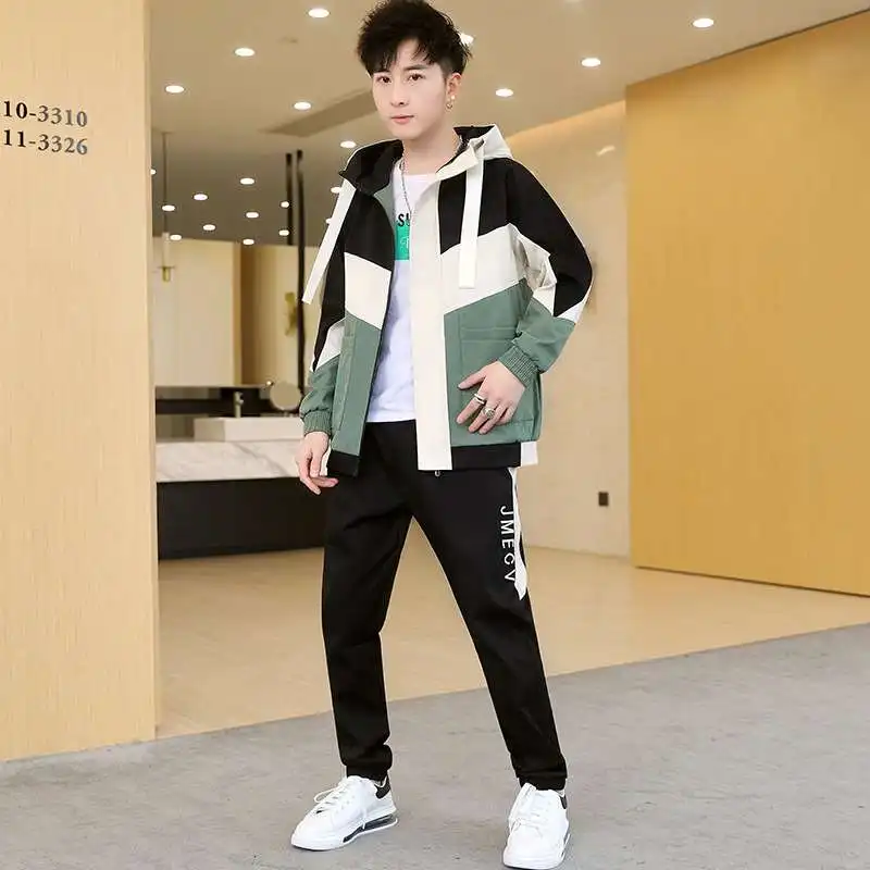 Autumn Men's 2-Piece Suit Jacket Casual Sportswear Long Sleeve Twopiece Coat Men's Fashion Comfortable Fit Autumn Jacket - view 5